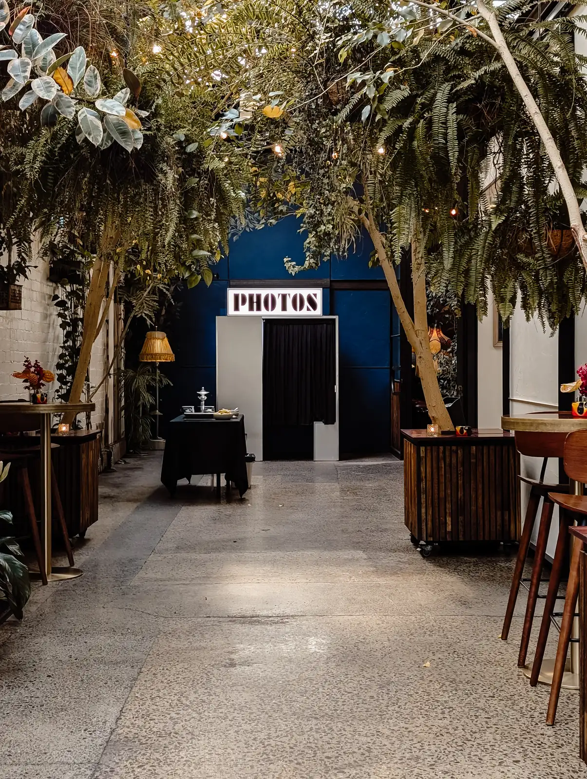 The Futura Lux set up in a courtyard venue